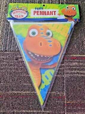 new jim henson's pbs DINOSAUR TRAIN PARTY PENNANT banner birthday buddy shiny